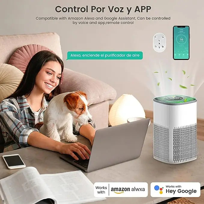 Purificador De Ar Inteligente CleanAir Pro - Controle Total Com Alexa e Tecnologia HEPA